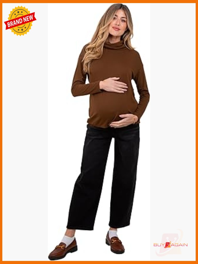 Cropped Wide Leg Maternity Jeans - Mid Rise Pull On